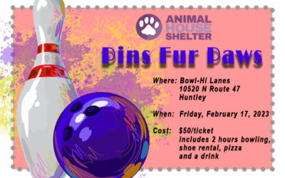 Pins Fur Paws Bowling Fundraiser Feb. 17, 2023