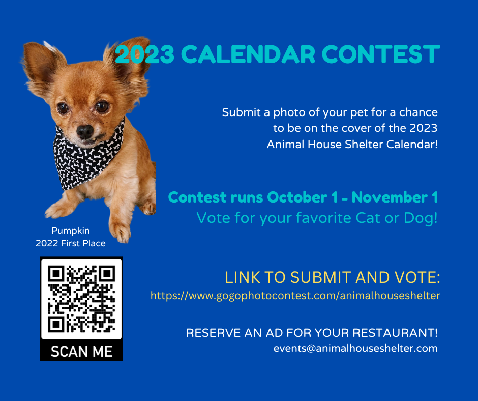 AHS 2023 Calendar Contest Animal House Shelter