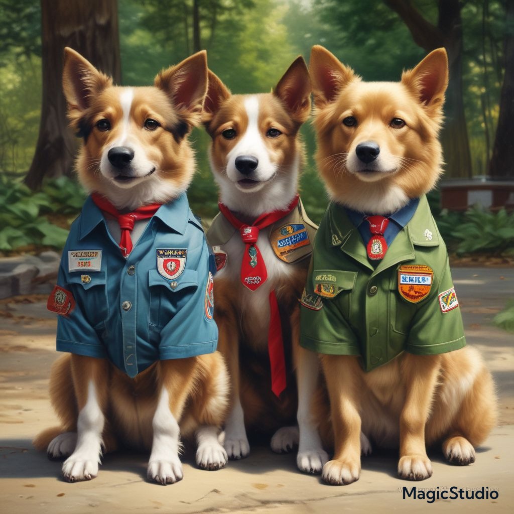 dogs boy scouts