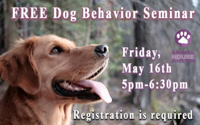 FREE Dog Behavior Seminar May 16, 2025
