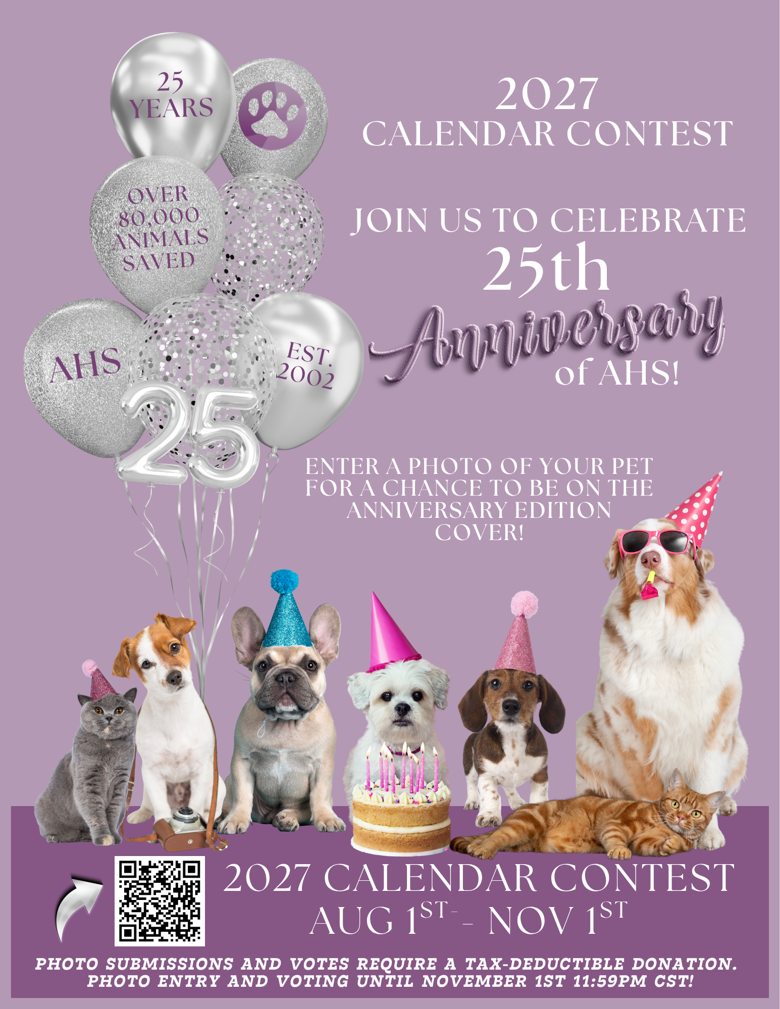 2027 Calendar Contest 25th Anniversary Flyer