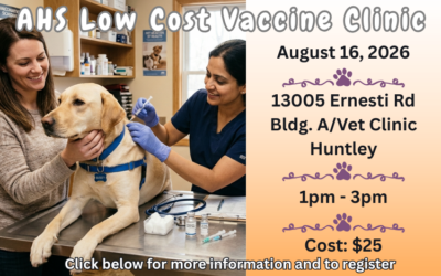 AHS Low Cost Vaccine Clinic Aug. 16, 2026