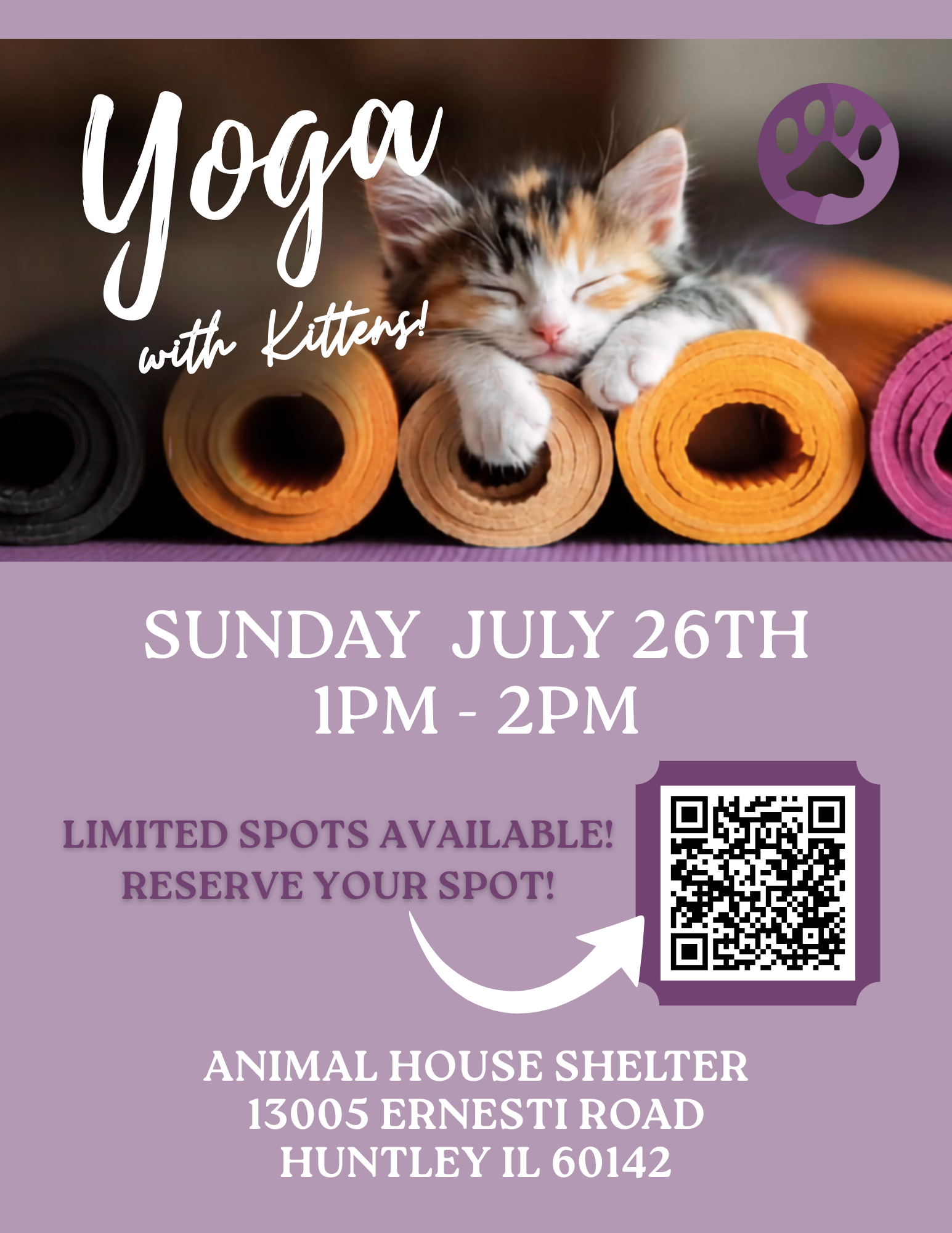 YOGA WITH KITTENS 7.26 (Real Estate Flyer)