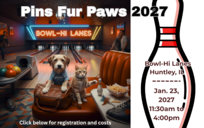 Pins Fur Paws Bowling Fundraiser Jan. 23, 2027